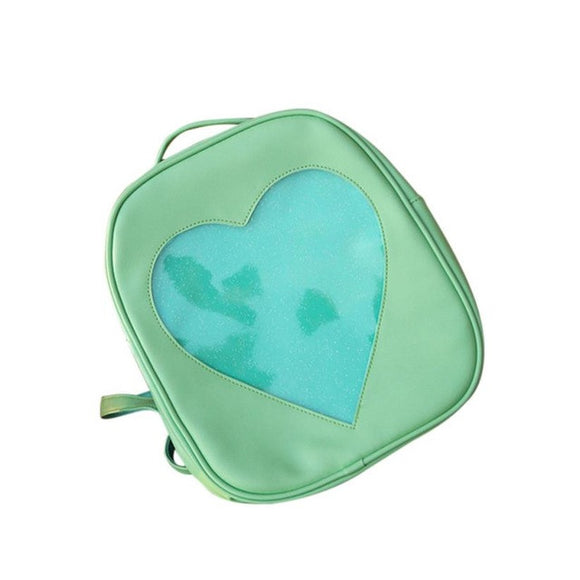 Summer Candy Transparent Love Heart Shape Backpack