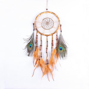 Dream Catcher Browns, Tans, Peacock Feathers -Legend of the Dreamcatcher
