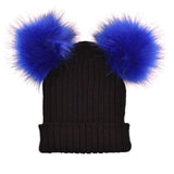 Autumn Winter Knitted Wool Hats For Women 2017 Fashion New arrival Crochet Knit Hairball Pompon Beanies Fur Hat Female Warm Caps - Shop Cali & Cole