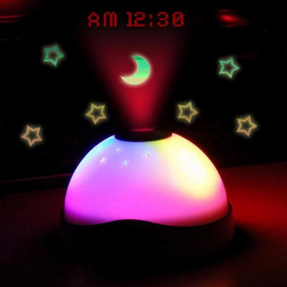 Hot Sales Starry Moon Digital Magic LED Projection Alarm Clock Night Light Color Changing Horloge Reloj Despertador - Shop Cali & Cole