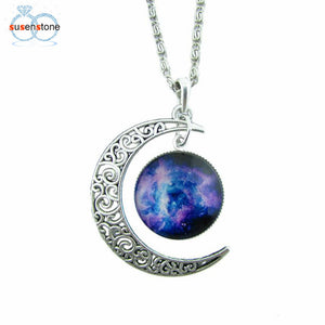 SUSENSTONE Antique Vintage Moon Time Necklace Sweater Chain Pendant Jewelry - Shop Cali & Cole