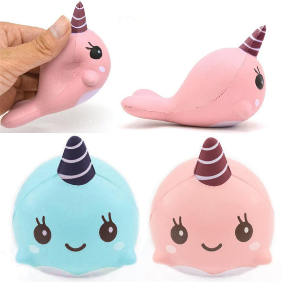 9CM Cute Toddler Soft Whale Cartoon Squishy Slow Rising Squeeze Toy Phone Straps Ballchains Scented Bread Cake Kids Toys Gift - Shop Cali & Cole