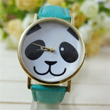Faux Leather Band Watch Fashion Panda Quartz Wrist Women Watch - Shop Cali & Cole