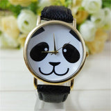 Faux Leather Band Watch Fashion Panda Quartz Wrist Women Watch - Shop Cali & Cole