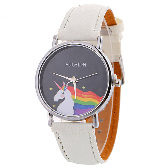 Women Fashion Pattern Quartz Watch Leather Straplt Table Watch - Shop Cali & Cole