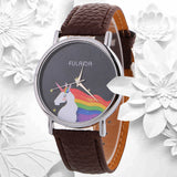 Women Fashion Pattern Quartz Watch Leather Straplt Table Watch - Shop Cali & Cole
