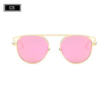 Fashion Round Frame Cat's Eye Sunglasses Female Brand Designer Retro Sunglasses SS938 - Shop Cali & Cole