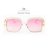 Designer Women Sunglasses Retro Crystal Brow Square Men Sun Glasses ss186 - Shop Cali & Cole