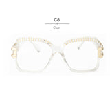 Designer Women Sunglasses Retro Crystal Brow Square Men Sun Glasses ss186 - Shop Cali & Cole
