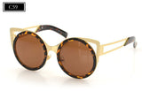 Brand Designer Sunglasses Chic Cat Eye Sun Glasses Mirrored Round Glasses Shades - Shop Cali & Cole