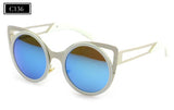 Brand Designer Sunglasses Chic Cat Eye Sun Glasses Mirrored Round Glasses Shades - Shop Cali & Cole