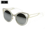 Brand Designer Sunglasses Chic Cat Eye Sun Glasses Mirrored Round Glasses Shades - Shop Cali & Cole
