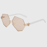 ROYAL GIRL New Fashion Gradient Heptagon Sunglasses Women Men Palm Leg Pearl Nose Pad Design Sun Glasses Female Eyeglasses ss228 - Shop Cali & Cole
