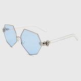 ROYAL GIRL New Fashion Gradient Heptagon Sunglasses Women Men Palm Leg Pearl Nose Pad Design Sun Glasses Female Eyeglasses ss228 - Shop Cali & Cole