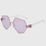 ROYAL GIRL New Fashion Gradient Heptagon Sunglasses Women Men Palm Leg Pearl Nose Pad Design Sun Glasses Female Eyeglasses ss228 - Shop Cali & Cole