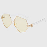 ROYAL GIRL New Fashion Gradient Heptagon Sunglasses Women Men Palm Leg Pearl Nose Pad Design Sun Glasses Female Eyeglasses ss228 - Shop Cali & Cole