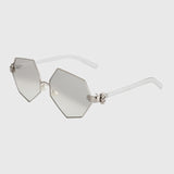 ROYAL GIRL New Fashion Gradient Heptagon Sunglasses Women Men Palm Leg Pearl Nose Pad Design Sun Glasses Female Eyeglasses ss228 - Shop Cali & Cole