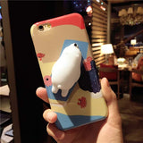 Beach Squishy Seal Phone Cases For iPhone 7 6 6s Plus Case Fun Pressure Release Toy - Shop Cali & Cole