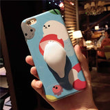 Beach Squishy Seal Phone Cases For iPhone 7 6 6s Plus Case Fun Pressure Release Toy - Shop Cali & Cole