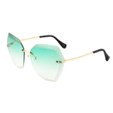 Fashion Women Sunglasses Rimless Brand Design Coating Gradient Colorful Lens Glasses UV400 SS198 - Shop Cali & Cole