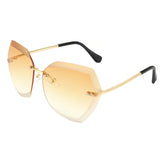 Fashion Women Sunglasses Rimless Brand Design Coating Gradient Colorful Lens Glasses UV400 SS198 - Shop Cali & Cole