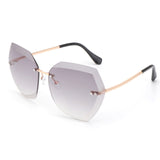 Fashion Women Sunglasses Rimless Brand Design Coating Gradient Colorful Lens Glasses UV400 SS198 - Shop Cali & Cole