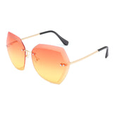 Fashion Women Sunglasses Rimless Brand Design Coating Gradient Colorful Lens Glasses UV400 SS198 - Shop Cali & Cole