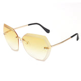 Fashion Women Sunglasses Rimless Brand Design Coating Gradient Colorful Lens Glasses UV400 SS198 - Shop Cali & Cole