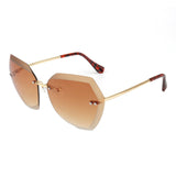 Fashion Women Sunglasses Rimless Brand Design Coating Gradient Colorful Lens Glasses UV400 SS198 - Shop Cali & Cole