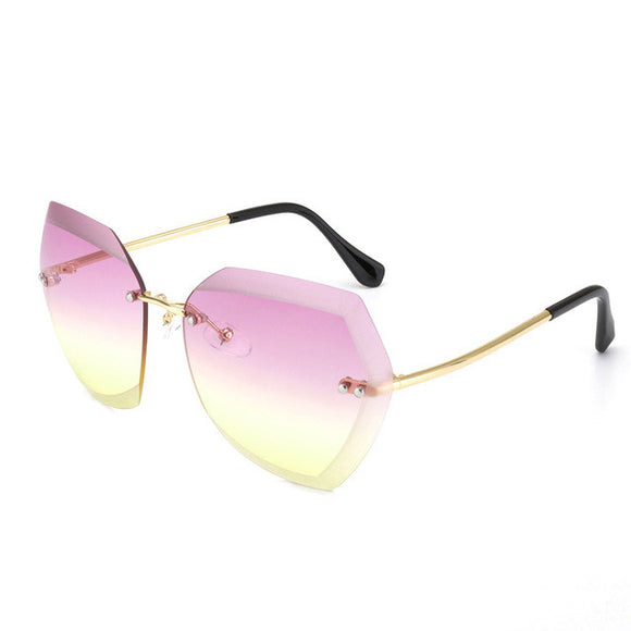 Fashion Women Sunglasses Rimless Brand Design Coating Gradient Colorful Lens Glasses UV400 SS198 - Shop Cali & Cole