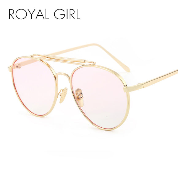 ROYAL GIRL Oversize Metal Round Eyeglasses Frames Women Clear Lens Glasses Retro Optical Frames ss407 - Shop Cali & Cole