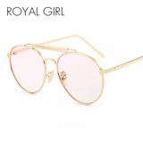 ROYAL GIRL Oversize Metal Round Eyeglasses Frames Women Clear Lens Glasses Retro Optical Frames ss407 - Shop Cali & Cole