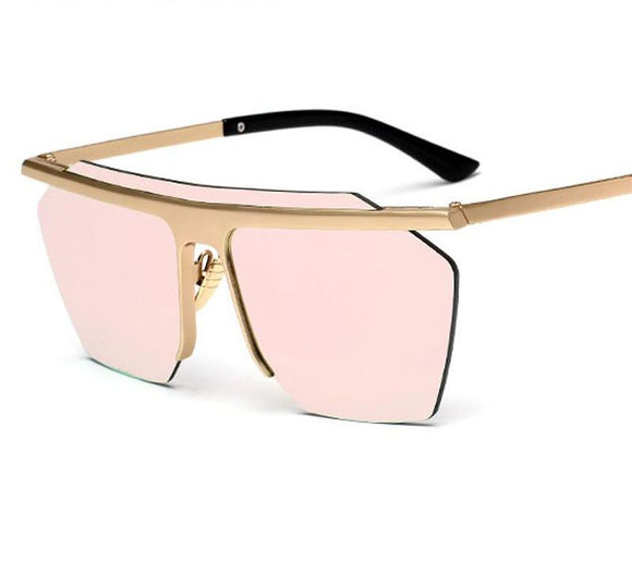ROYAL GIRL New Women Sunglasses Brand Designer Metal Frame Cool Oversized Mens Sunglasses Eyewear Mirror Lens SS942 - Shop Cali & Cole