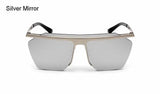 ROYAL GIRL New Women Sunglasses Brand Designer Metal Frame Cool Oversized Mens Sunglasses Eyewear Mirror Lens SS942 - Shop Cali & Cole