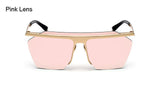 ROYAL GIRL New Women Sunglasses Brand Designer Metal Frame Cool Oversized Mens Sunglasses Eyewear Mirror Lens SS942 - Shop Cali & Cole