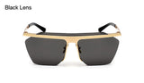 ROYAL GIRL New Women Sunglasses Brand Designer Metal Frame Cool Oversized Mens Sunglasses Eyewear Mirror Lens SS942 - Shop Cali & Cole