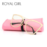 ROYAL GIRL New Metal Pointed Cat Eye Sunglasses Women Unique Vintage Eyeglasses Frames With Case ss906 - Shop Cali & Cole