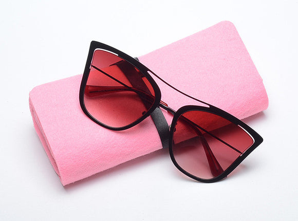 ROYAL GIRL New Metal Pointed Cat Eye Sunglasses Women Unique Vintage Eyeglasses Frames With Case ss906 - Shop Cali & Cole