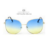 ROYAL GIRL New Style Brand Women Cat Eye Big Frame Clear Lens Sunglasses UV400 ss173 - Shop Cali & Cole