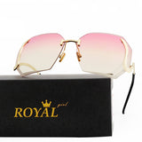 ROYAL GIRL Unique Rimless Women Sunglasses Butterfly Retro Overisize Bent temple UV400 Glasses ss149 - Shop Cali & Cole