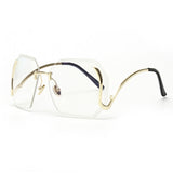ROYAL GIRL Unique Rimless Women Sunglasses Butterfly Retro Overisize Bent temple UV400 Glasses ss149 - Shop Cali & Cole