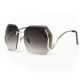 ROYAL GIRL Unique Rimless Women Sunglasses Butterfly Retro Overisize Bent temple UV400 Glasses ss149 - Shop Cali & Cole