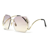 ROYAL GIRL Unique Rimless Women Sunglasses Butterfly Retro Overisize Bent temple UV400 Glasses ss149 - Shop Cali & Cole