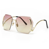 ROYAL GIRL Unique Rimless Women Sunglasses Butterfly Retro Overisize Bent temple UV400 Glasses ss149 - Shop Cali & Cole