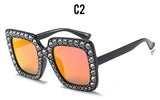 Crystal Rim Women Sunglasses Retro Brand Desginer Square Oversize Sun Glasses ss310 - Shop Cali & Cole