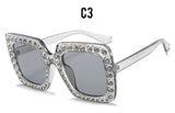 Crystal Rim Women Sunglasses Retro Brand Desginer Square Oversize Sun Glasses ss310 - Shop Cali & Cole