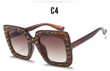 Crystal Rim Women Sunglasses Retro Brand Desginer Square Oversize Sun Glasses ss310 - Shop Cali & Cole