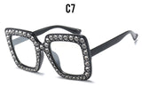 Crystal Rim Women Sunglasses Retro Brand Desginer Square Oversize Sun Glasses ss310 - Shop Cali & Cole