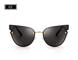 ROYAL GIRL Women Cat Eye Sunglasses Fashion Lady Brand Designer Sunglasses Summer Mirror Metal Shades  ss903 - Shop Cali & Cole