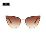 ROYAL GIRL Women Cat Eye Sunglasses Fashion Lady Brand Designer Sunglasses Summer Mirror Metal Shades  ss903 - Shop Cali & Cole